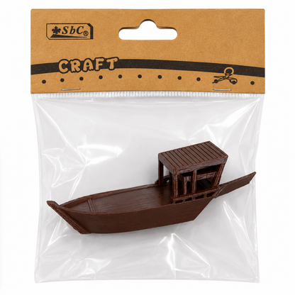 Mini Wooden Boat Craft Model 10cm for DIY Projects and Decorations