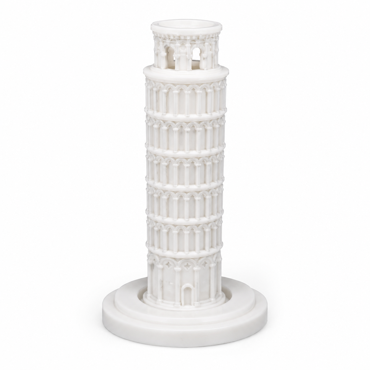 Mini Leaning Tower of Pisa Ornament 10cm for Crafts and Decor
