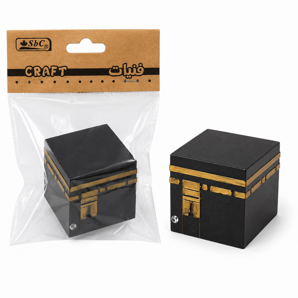 Mini Kaaba Cube Ornament 4x4x4cm for Crafts and Islamic Decor