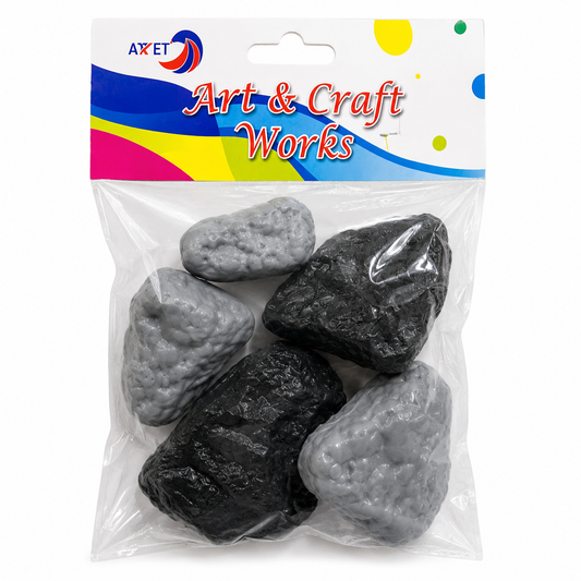 Decorative Craft Rocks 6 Pieces for Diorama and Miniature Projects