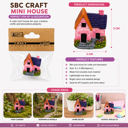 Mini Fairy House 3cm Decorative Model for DIY Craft Projects