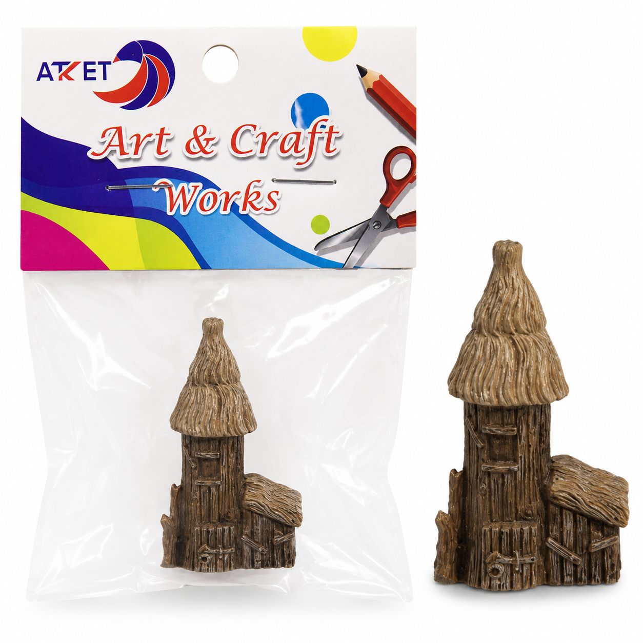 Mini Rustic Hut House Model 5cm for Fairy Garden Crafts