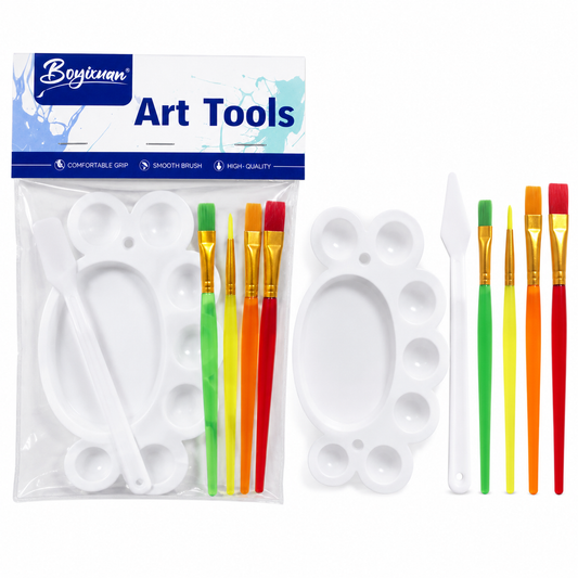 Art Tools Set with Palette Knife and 5 Brushes for Painting
