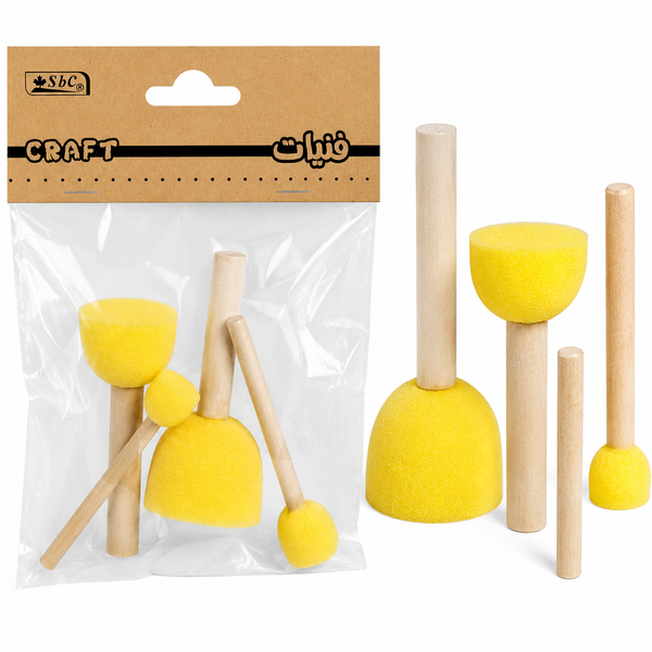 SBC Sponge Paint Brush Set for Kids DIY Crafts and School Projects