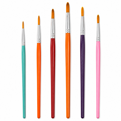 Artist Paint Brush Set 6 Pieces for Acrylic Oil Watercolor Painting