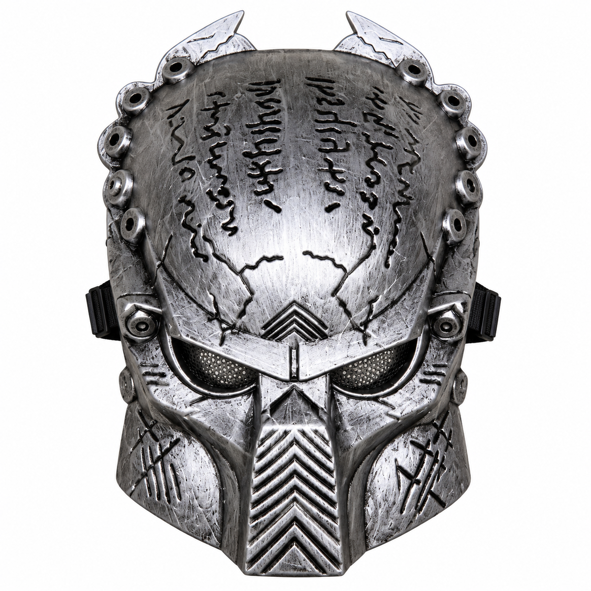Silver Armored Skull Halloween Mask