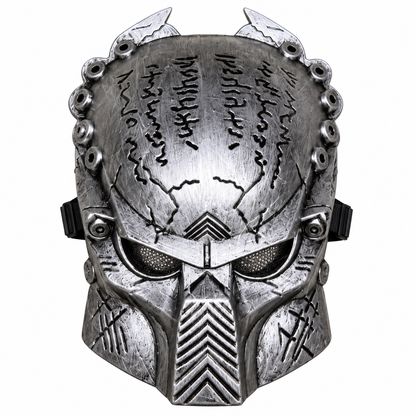 Silver Armored Skull Halloween Mask
