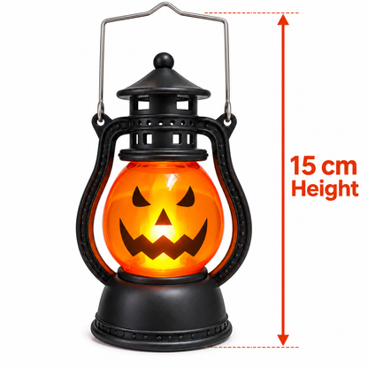 Halloween Pumpkin LED Lantern with Hanging Handle, 15CM