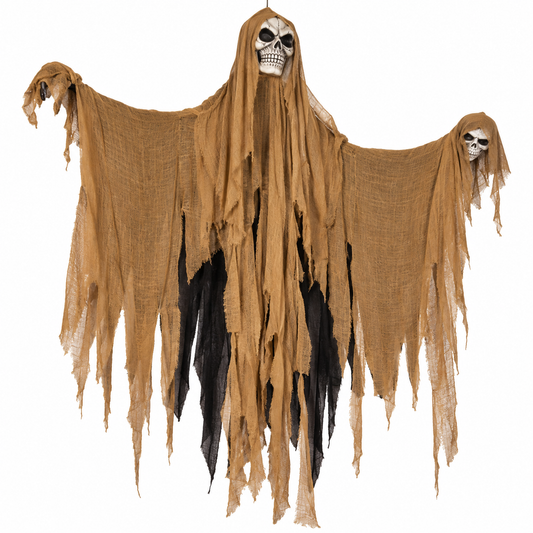 Giant 3M Hanging Grim Reaper Halloween Decoration with Skull Detail