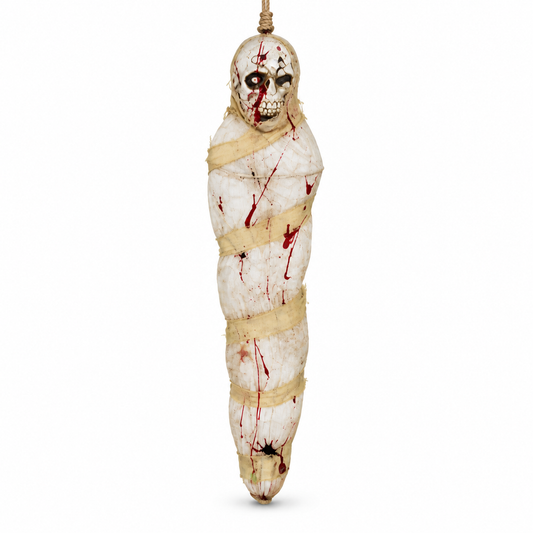 120CM Hanging Mummy Halloween Decoration with Skull Face