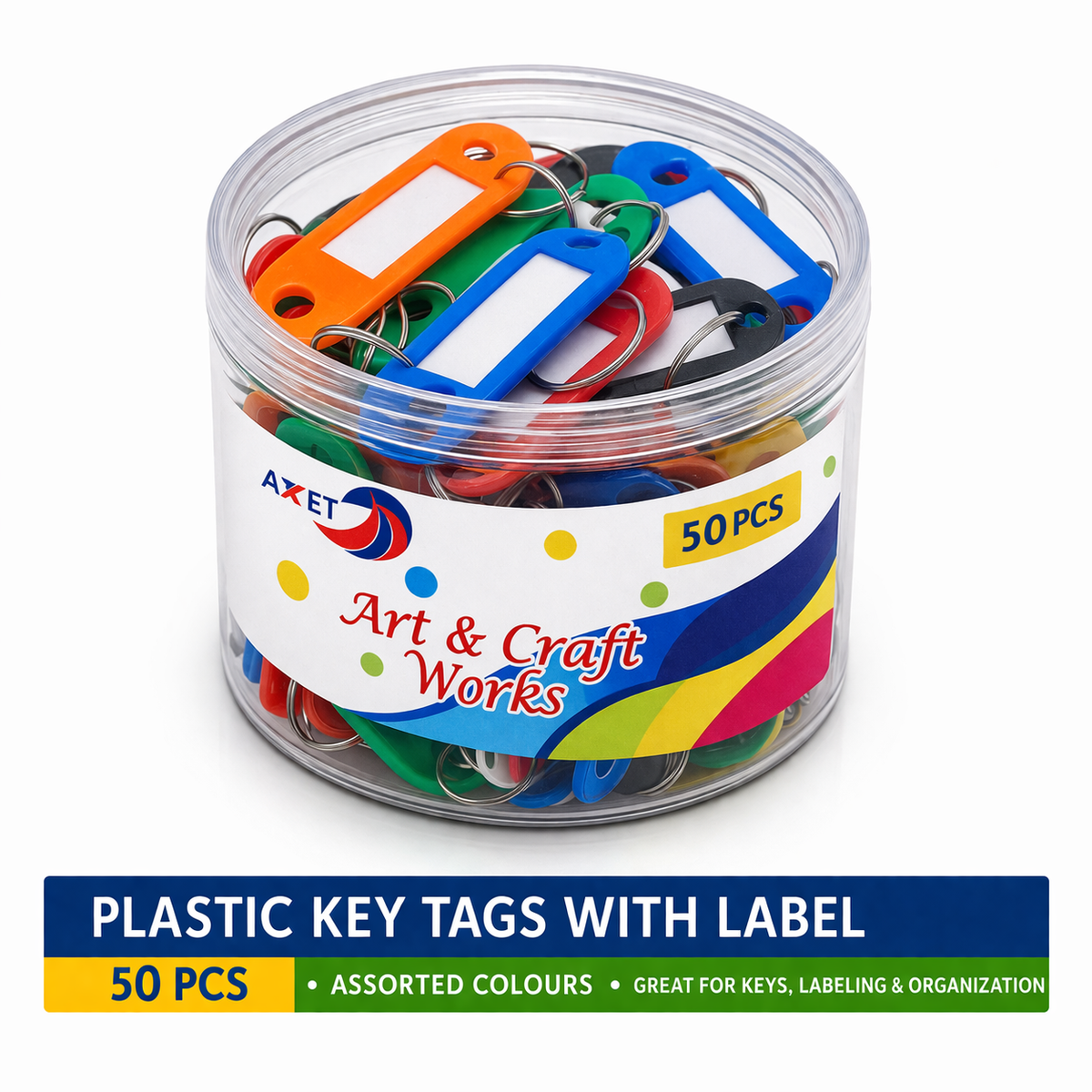 Key Tags with Label and Ring Assorted Colors Pack Options – SABAH LLC