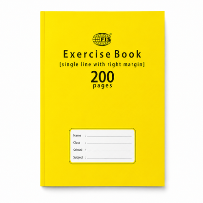 FIS A5 Single Line Exercise Book – 165 × 210 mm, 100 & 200 Pages