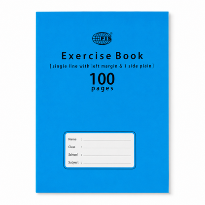 FIS A5 Single Line Exercise Book – 165 × 210 mm, 100 & 200 Pages
