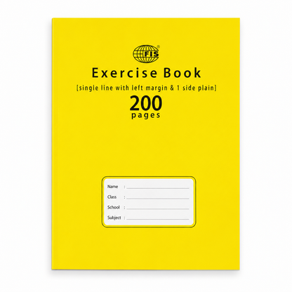FIS A5 Single Line Exercise Book – 165 × 210 mm, 100 & 200 Pages