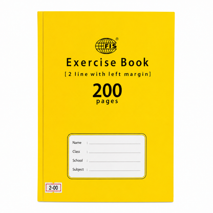 Product Title: FIS A5 2 Line Exercise Book – 165 × 210 mm, 100 & 200 Pages
