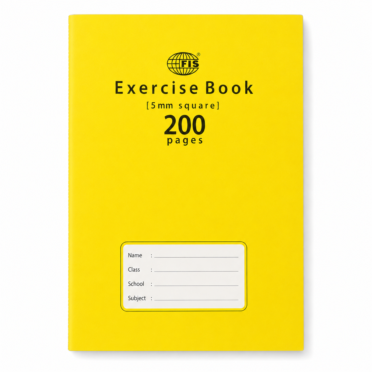 FIS A5 5mm Square Exercise Book – 165 × 210 mm, 100 & 200 Pages