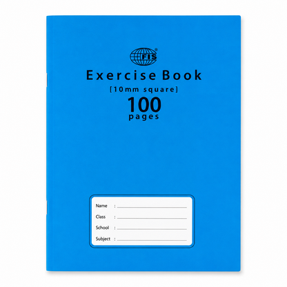 FIS A5 10mm Square Exercise Book – 165 × 210 mm, 100 & 200 Pages