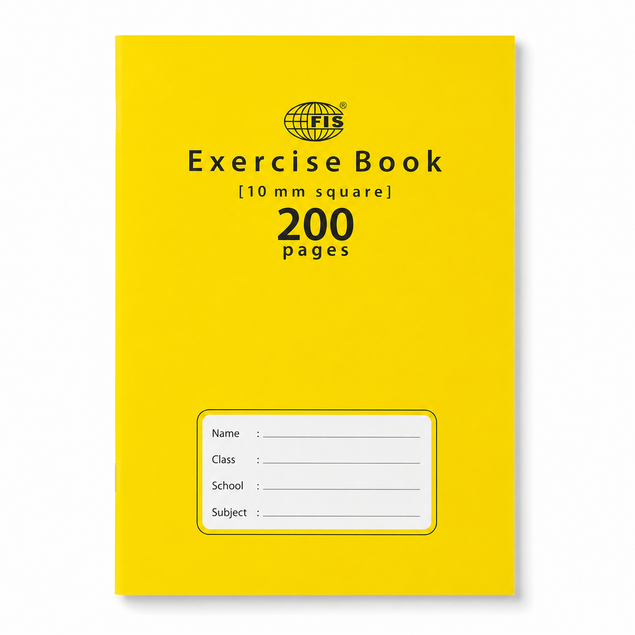 FIS A5 10mm Square Exercise Book – 165 × 210 mm, 100 & 200 Pages