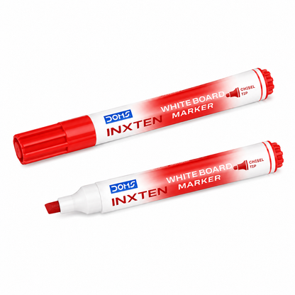 DOMS Inxten Whiteboard Marker – Bullet & Chisel Tip, Blue Black Red, Single or Box of 12