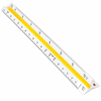 Qatalitic 30 cm Triangular Scale Ruler – Multi-Scale Measuring Tool for Drawing & Drafting
