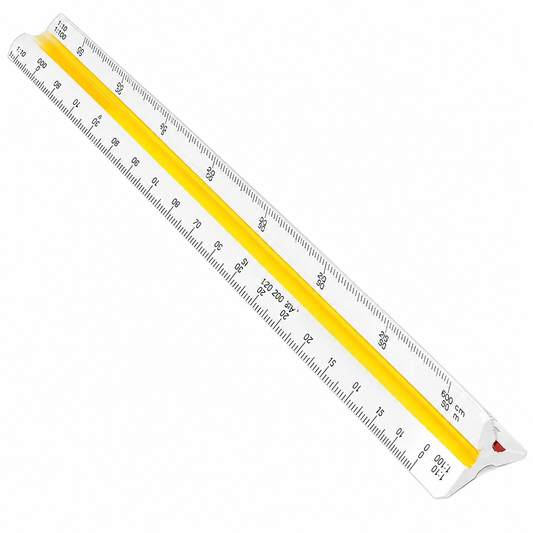 Qatalitic 30 cm Triangular Scale Ruler – Multi-Scale Measuring Tool for Drawing & Drafting