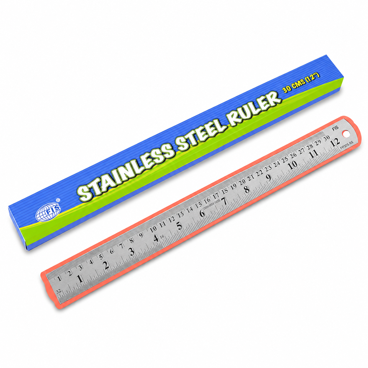 Stainless Steel Ruler – 20 cm & 30 cm Measuring Scale, Metric Markings