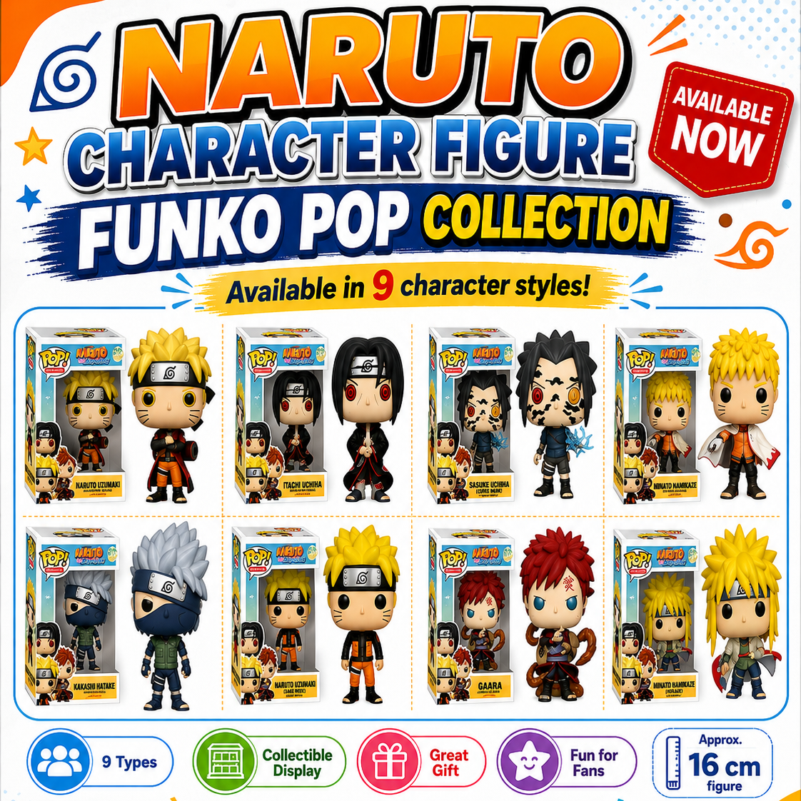Naruto Shippuden Vinyl Character Figures | Multiple Designs