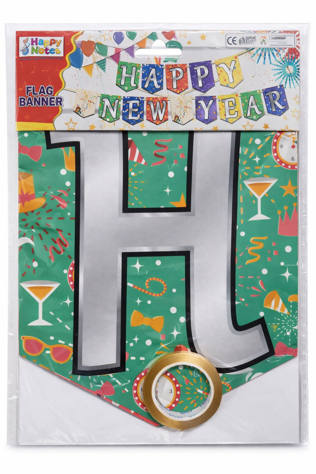 Happy New Year Flag Banner Decoration Set OF 2