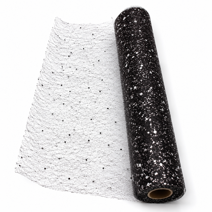 Christmas Glitter Decorative Mesh Roll 50cm × 3m – Floral Wrapping Mesh for Tree, Wreath, Gift & DIY Decoration