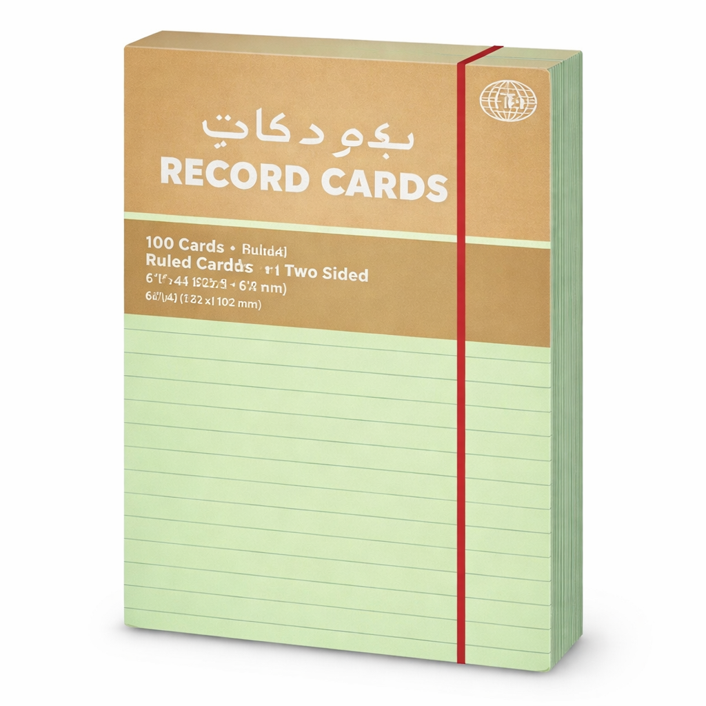 Record Cards 6x4 Inch Ruled Index Cards 100 Sheets Pack
