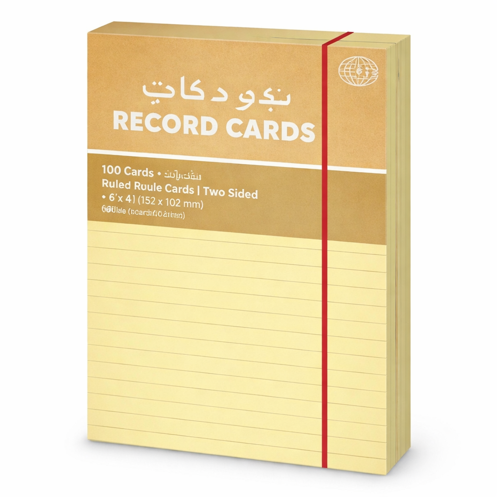 Record Cards 6x4 Inch Ruled Index Cards 100 Sheets Pack