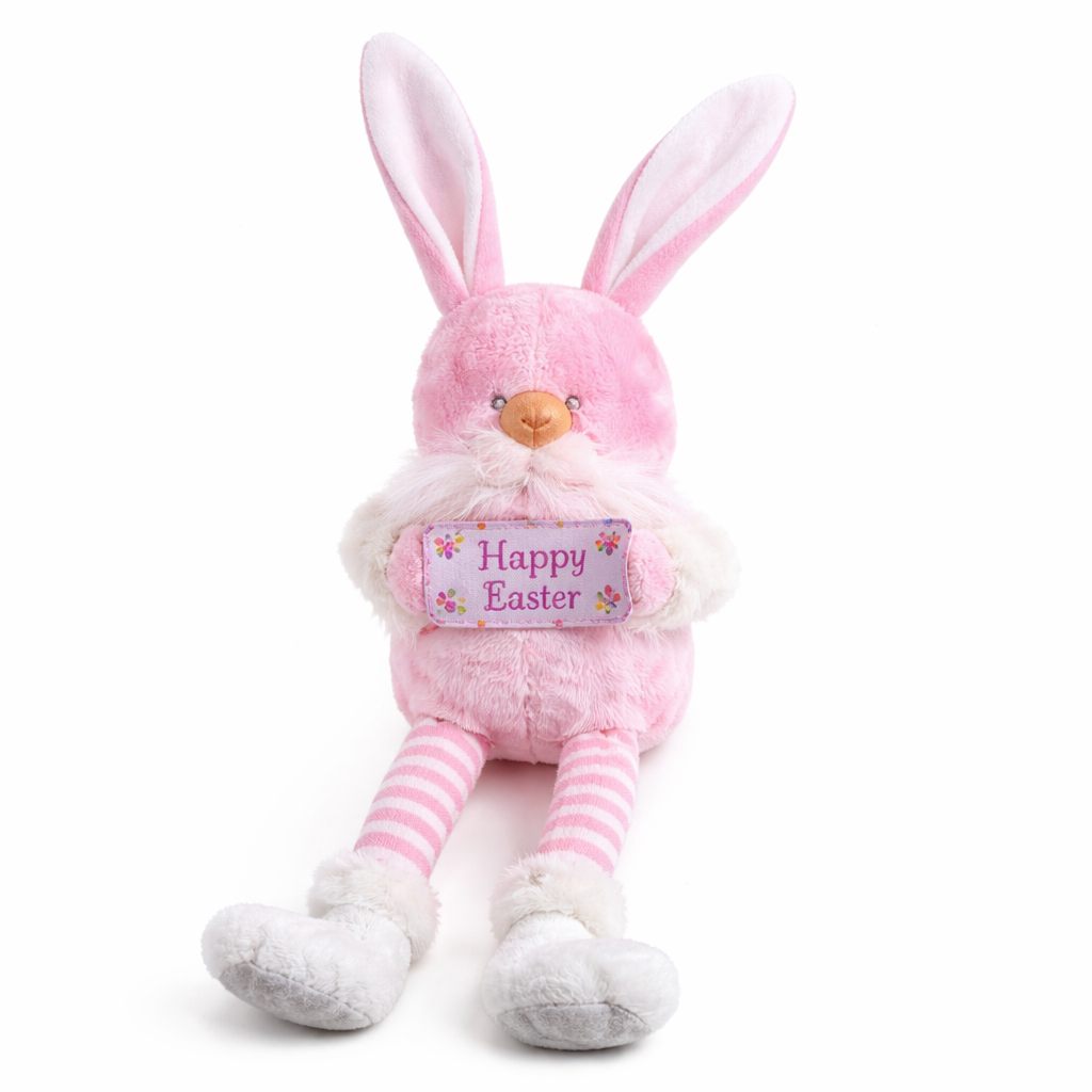 Pink Easter Bunny Plush Decor – Long Legs Rabbit Shelf & Table Decoration