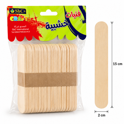 Wooden Craft Sticks for DIY Art & Craft Projects – Multiple Sizes Available