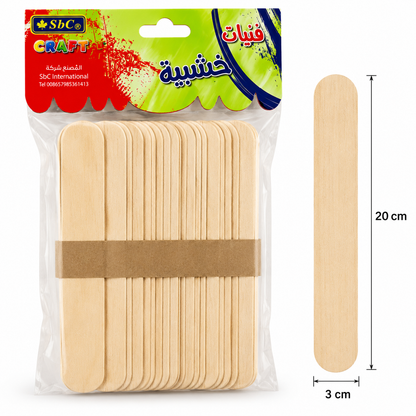 Wooden Craft Sticks for DIY Art & Craft Projects – Multiple Sizes Available