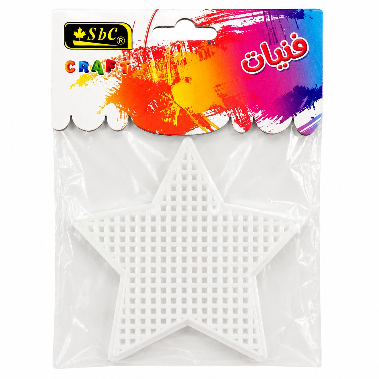 Plastic Canvas Craft Shapes for DIY Embroidery & Bead Art – Heart & Star Shape Plastic Mesh Canvas, White