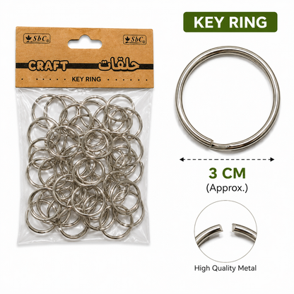 Metal Split Key Ring Set for DIY Crafts and Keychain Making