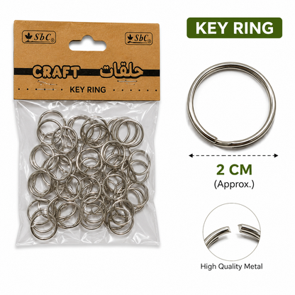 Metal Split Key Ring Set for DIY Crafts and Keychain Making