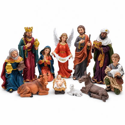 Classic Angel Christmas Nativity Set – 11 Pieces, 45 cm