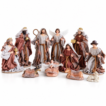 Traditional Fabric Christmas Nativity Set – 23 cm
