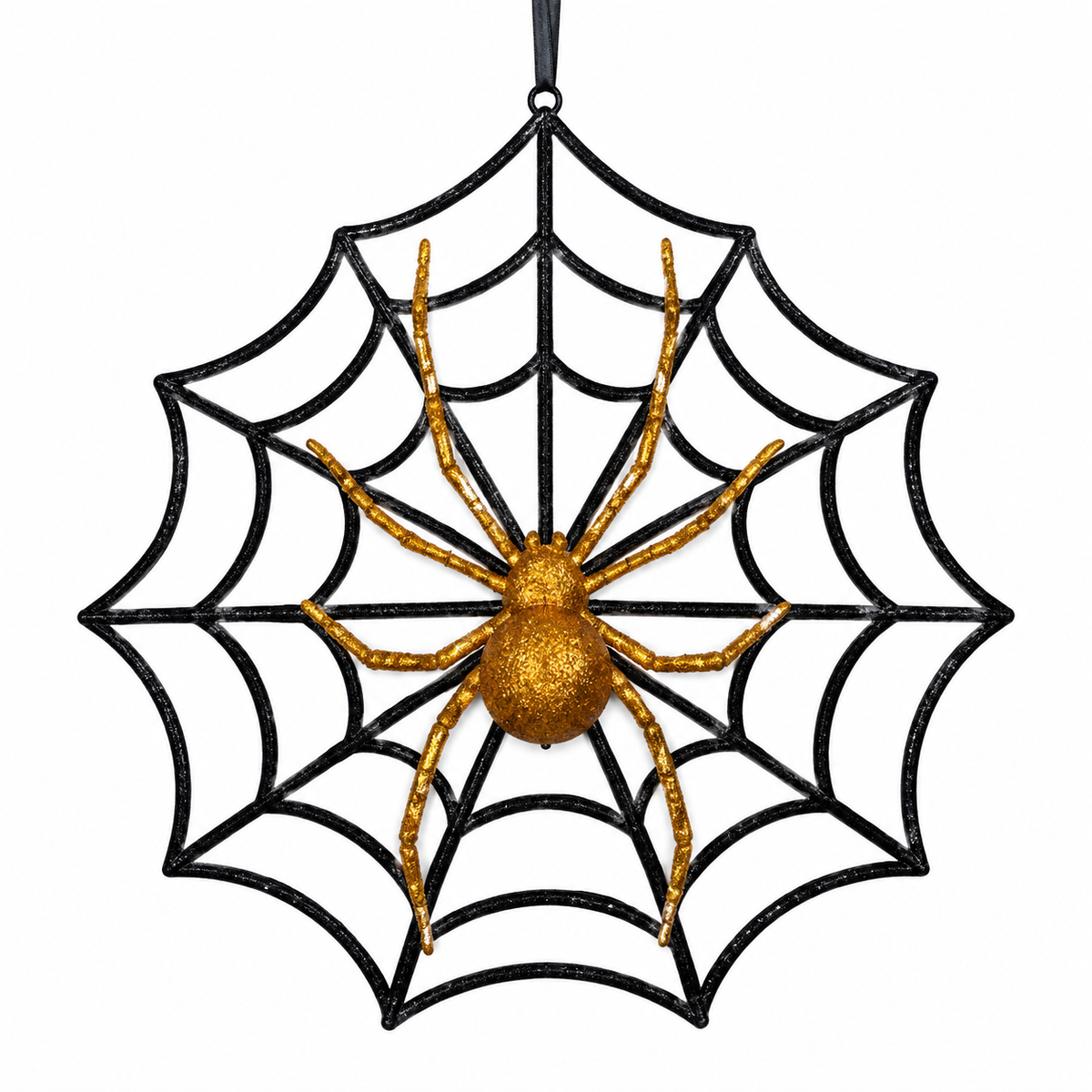 Halloween Gold Spider Web Hanging Decoration, 40CM