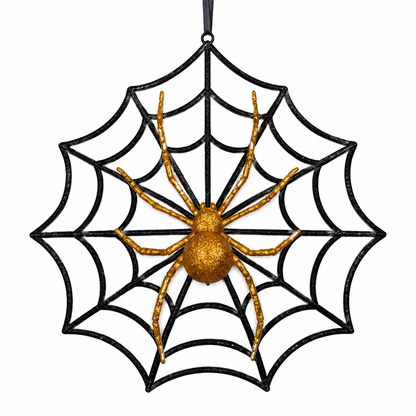 Halloween Gold Spider Web Hanging Decoration, 40CM