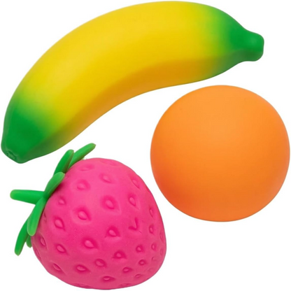 NeeDoh Groovy Fruit – 3 Pack Sensory Squishy Stress Relief Toys