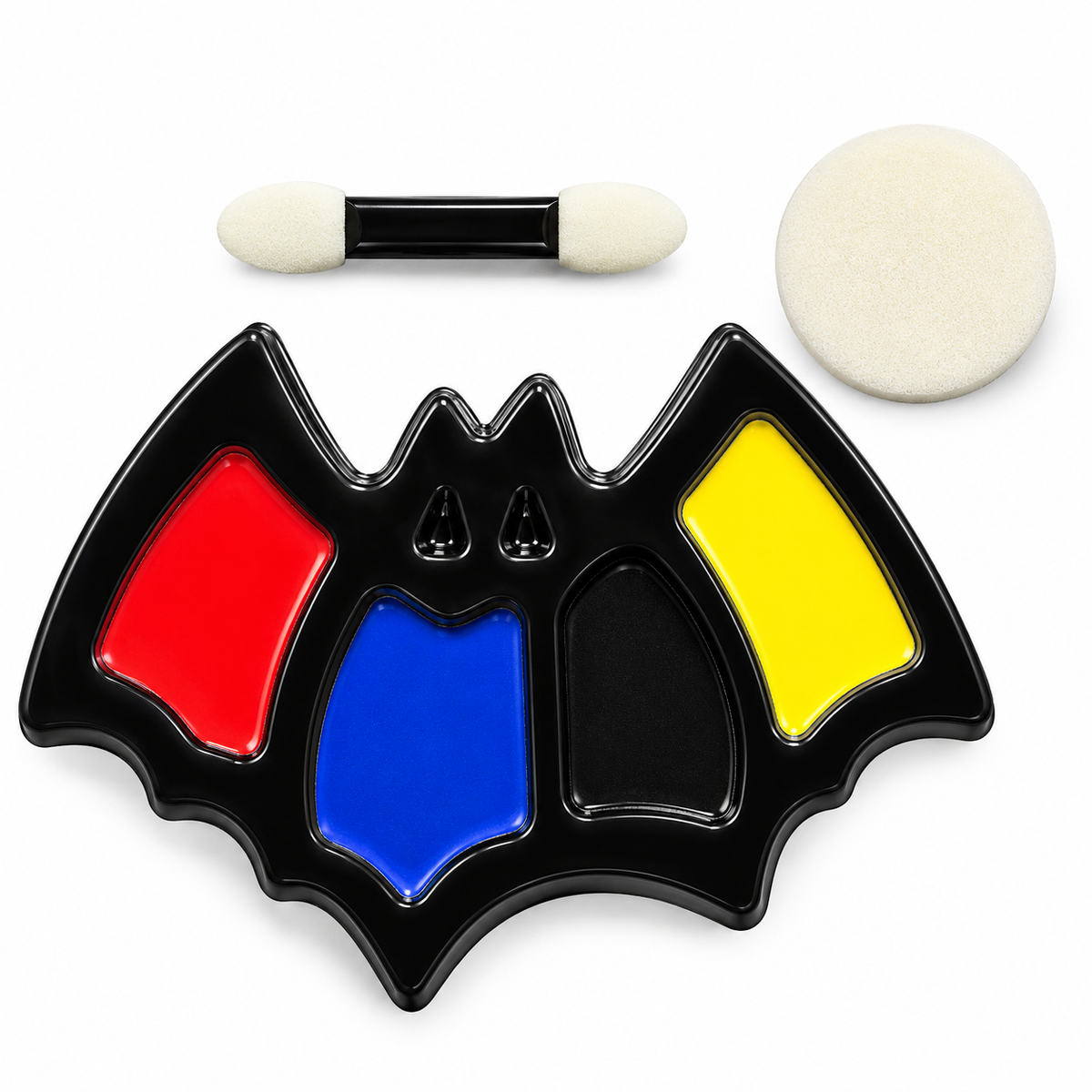 Halloween Bat Face Paint Makeup Kit – 4 Colours with Sponge Applicators