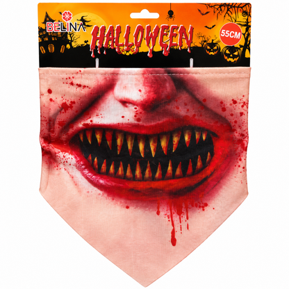 Halloween Horror Mouth Bandana Face Cover & Neck Gaiter, 55CM