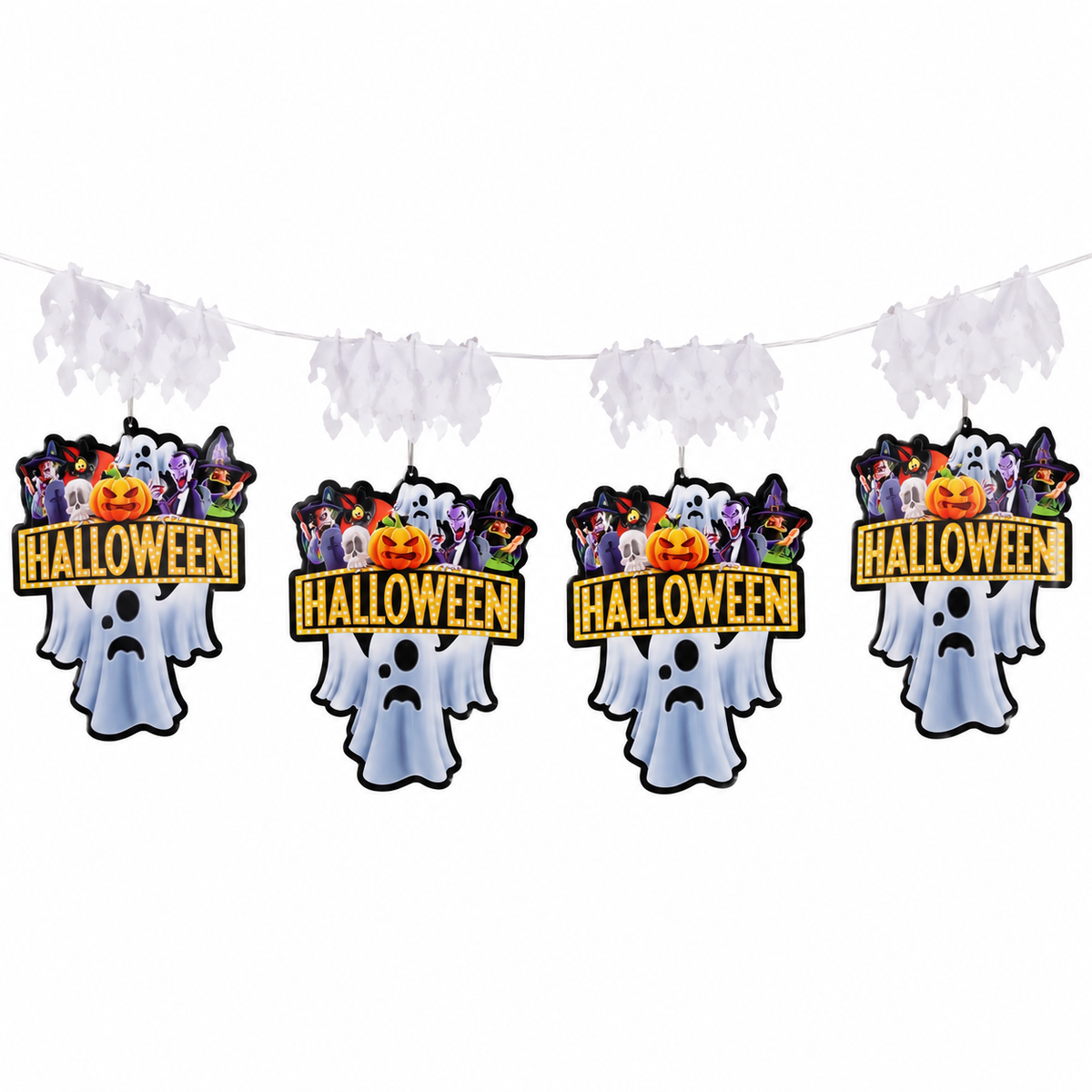 Halloween Ghost Hanging Garland Banner, 3M