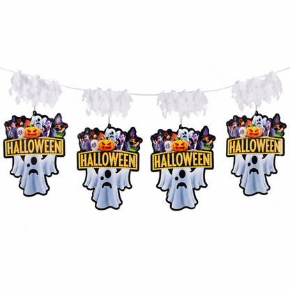 Halloween Ghost Hanging Garland Banner, 3M