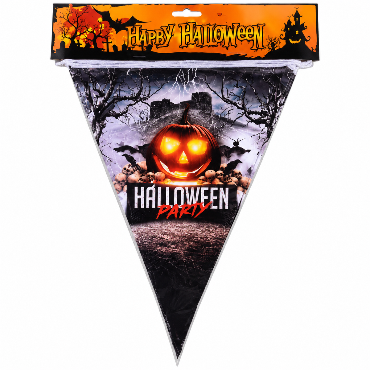 Halloween Party Pumpkin Bunting Banner