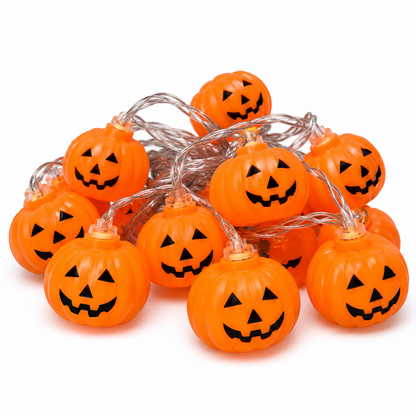 Halloween Pumpkin String Lights, 12PCS Jack-O’-Lantern Decorative Lights