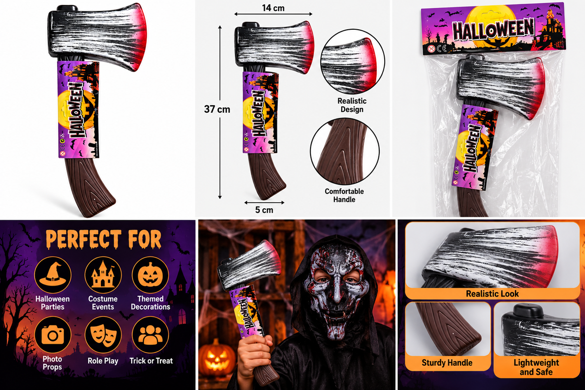 Halloween Horror Costume Axe Prop, 37CM