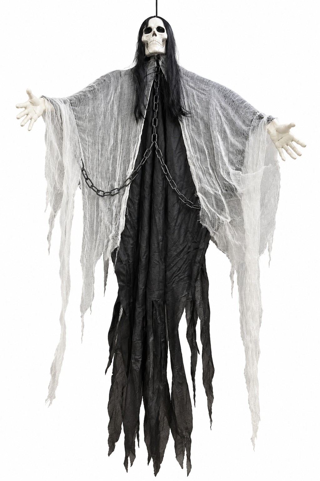 Large Hanging Skeleton Ghost Halloween Decoration – 180 cm Grim Reaper